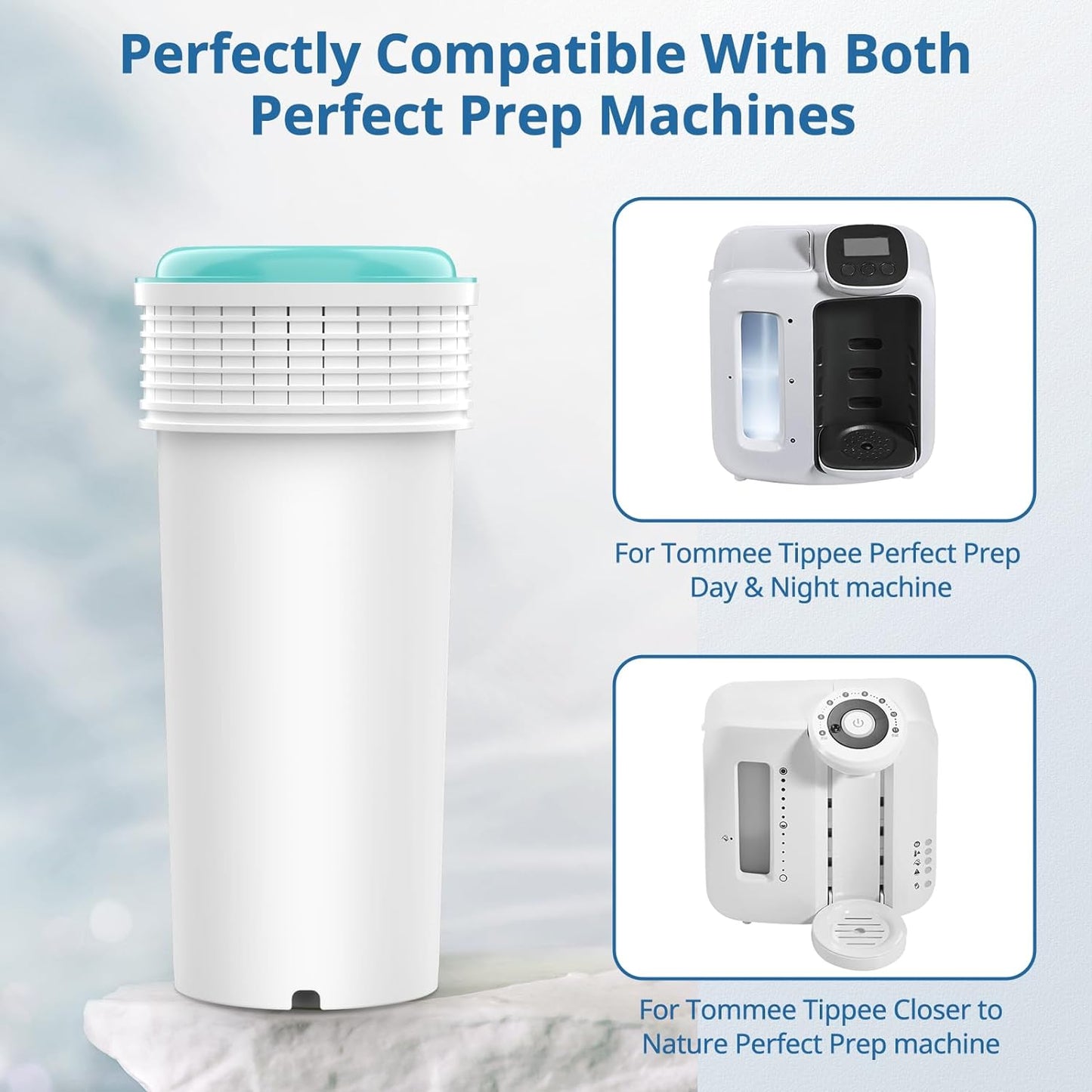 4 Replacement Water Filter Cartridges Compatible with Tommee Tippee Perfect Prep��� Day & Night