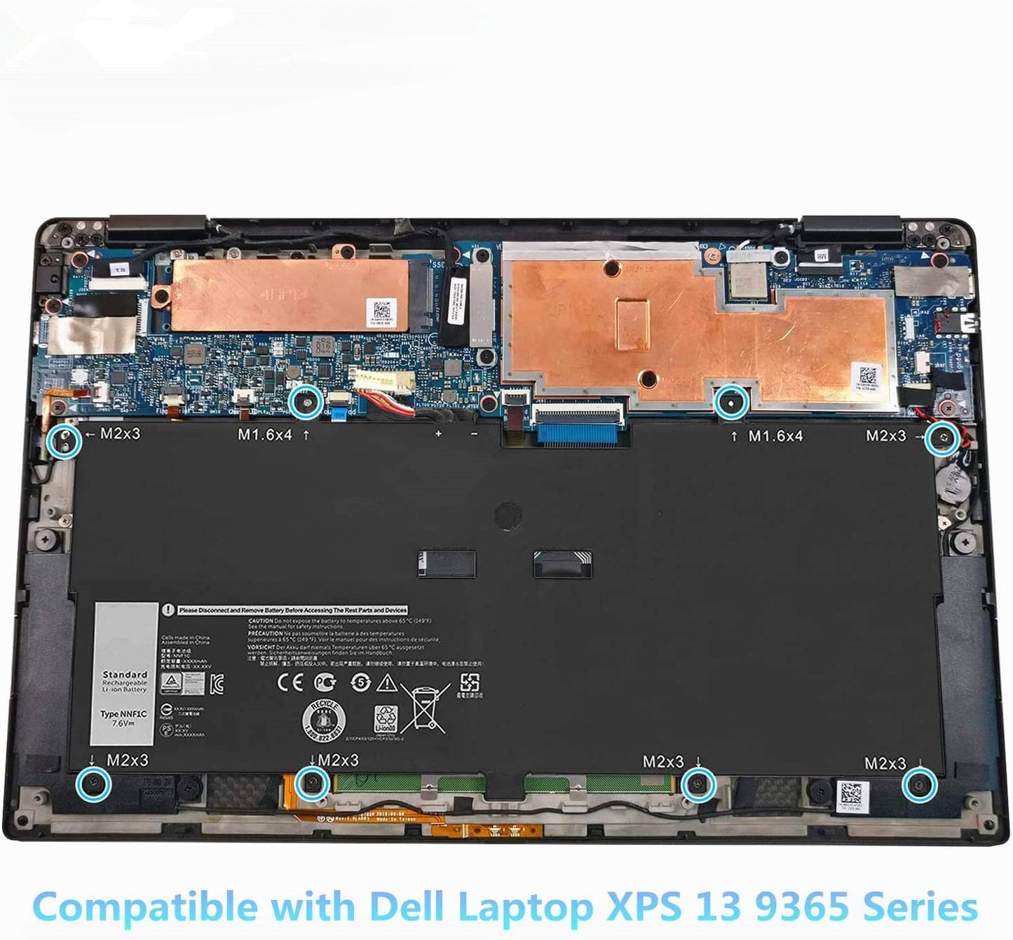 Replacement Battery for Dell XPS 13 9365 2-in-1 NNF1C HMPFH NP0V3 P71G P71G001 Laptop