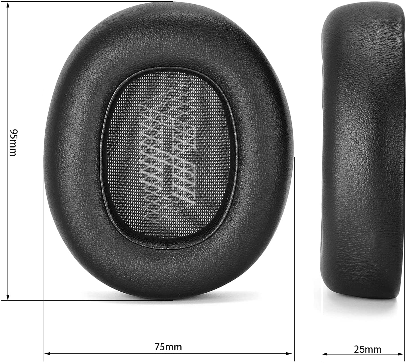 Black Replacement Cushion Ear Pads for JBL Live 650 660 650BTNC 660NC E65 E65BTNC Wireless Over-Ear Headphones