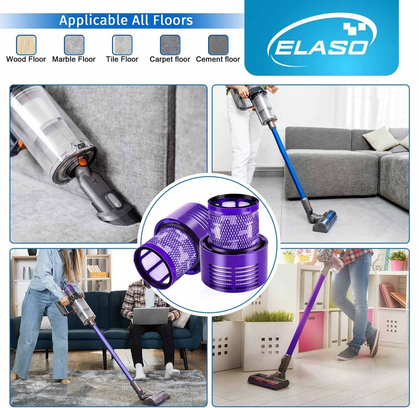 2 Replacement Washable Pre Motor Filters for Dyson V10 Cyclone V10 Absolute V10 Animal V10 Total Clean SV12 Replace Part No. 969082-01