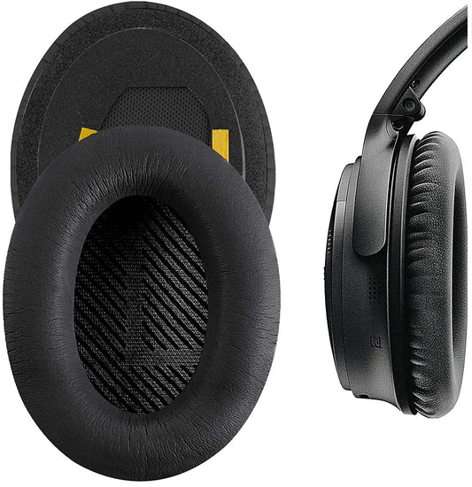 Black Replacement Ear Pads Cushions for Bose QuietComfort 45 QC45 Headphone