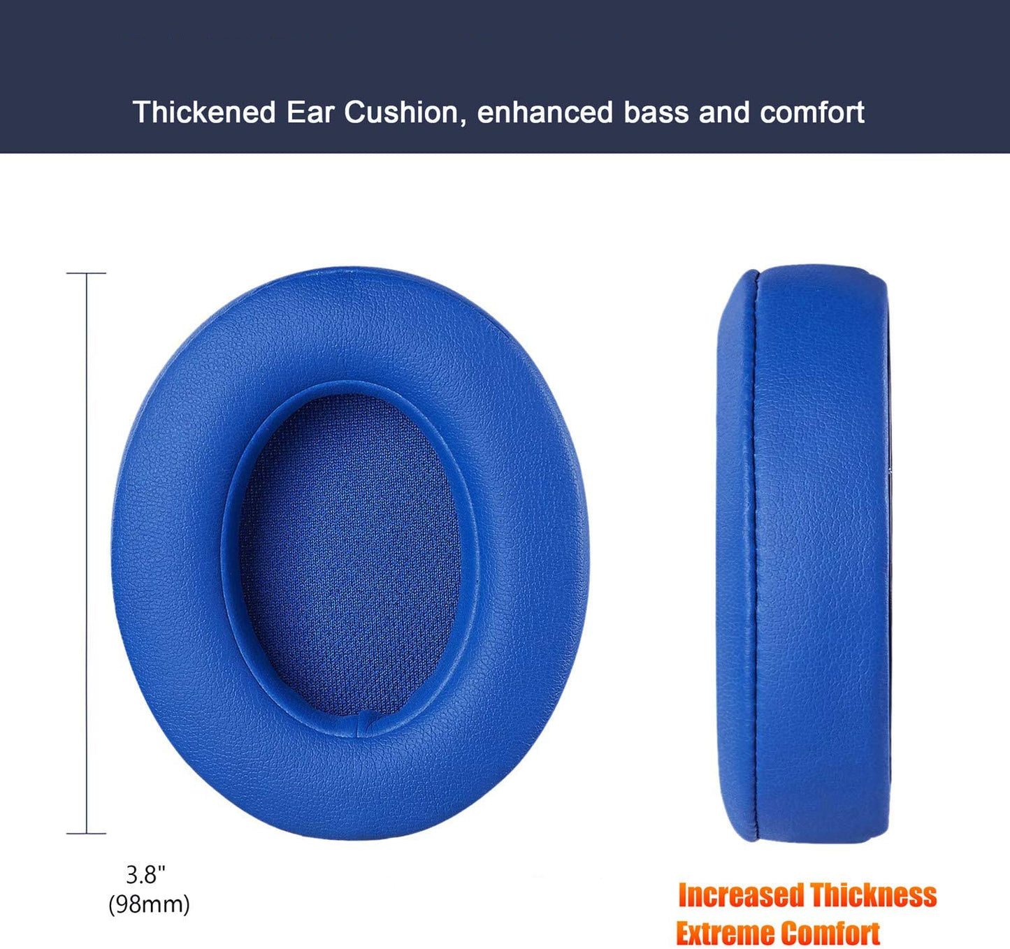 Replacement Ear Pads Cushions in Blue for Beats Studio 2.0 3.0 Over-the-Ear Headphones