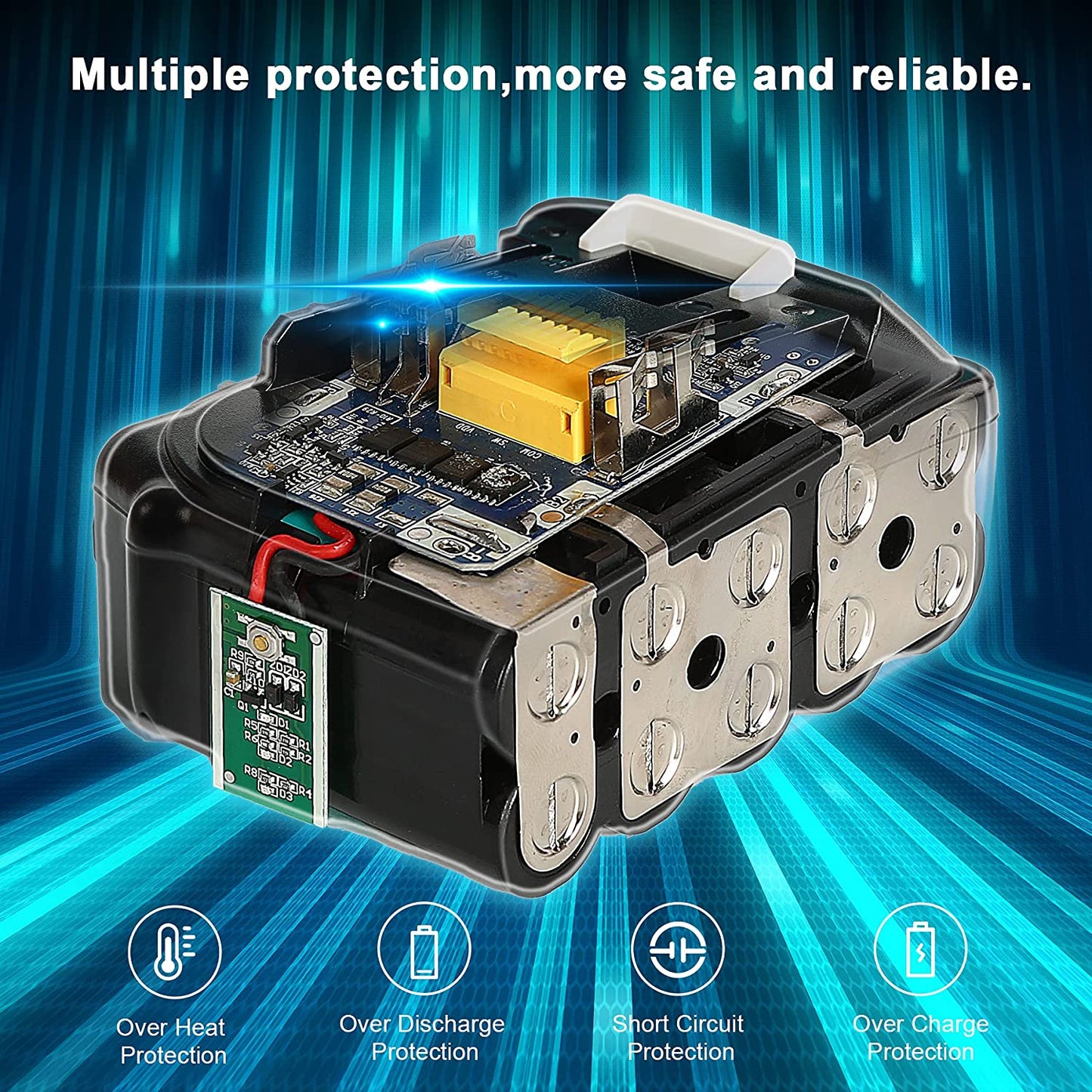 Replacement Battery for Makita 18V Cordless Power Tools BL1815B BL1830B BL1835B BL1840B BL1845B BL1850B BL1860B LXT