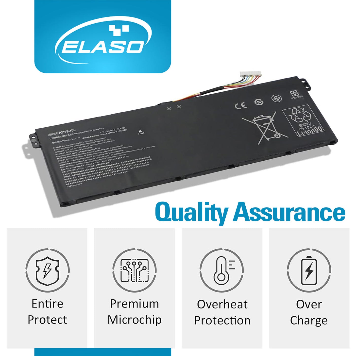 Replacement Battery for Acer Aspire 5 A515-56G-77WL A515-55 A515-43 A515-44 A514-54 Swift 3 SF314-42-R9YN TravelMate P215-52 Vero AV15-51 AP19B5L