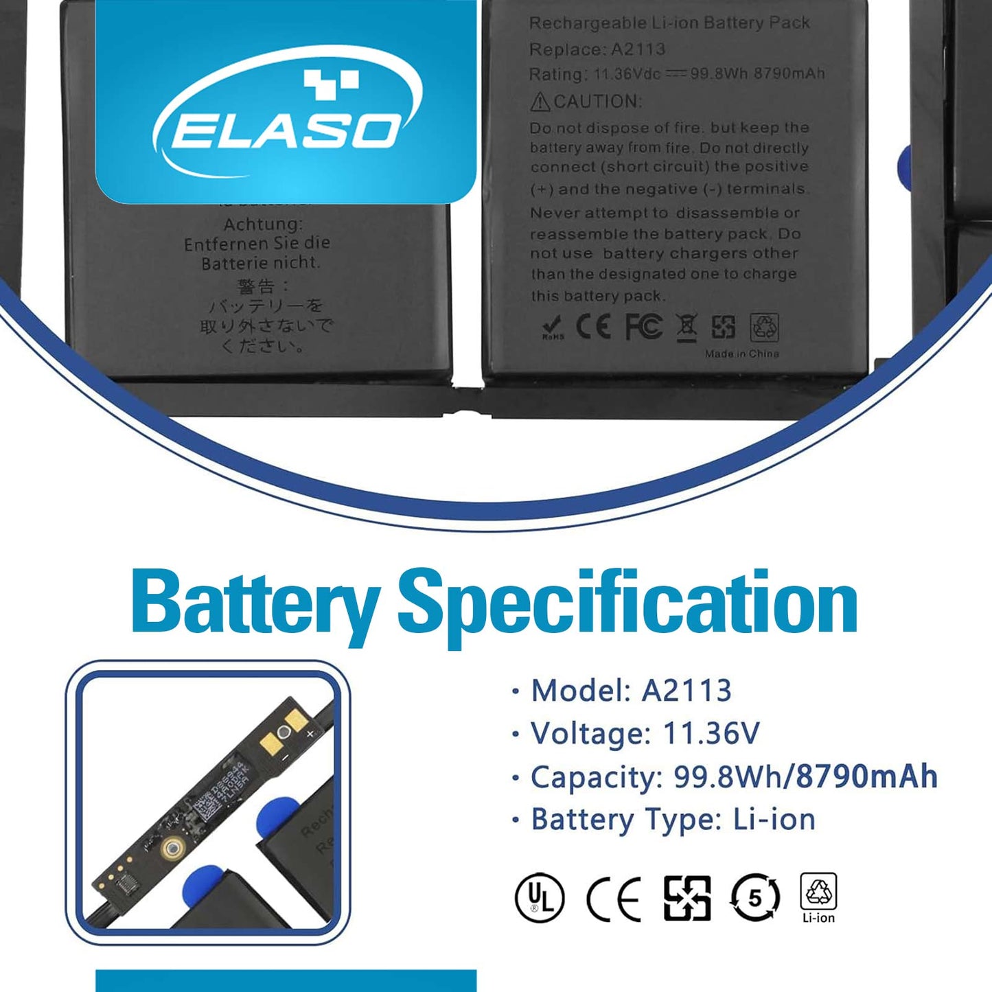 Replacement A2113 Battery for Apple MacBook Pro 16-Inch A2141 2019-2020, Part A2113 ����