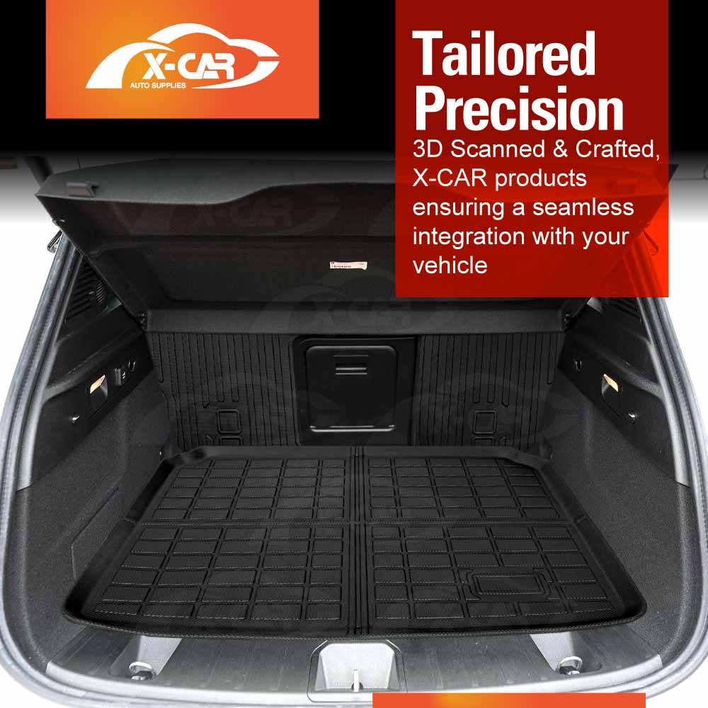 Boot Liner Kick Mats Set for Alfa Romeo Tonale 2022-Onwards All Weather Heavy Duty Cargo Car Trunk Back Seat Protector