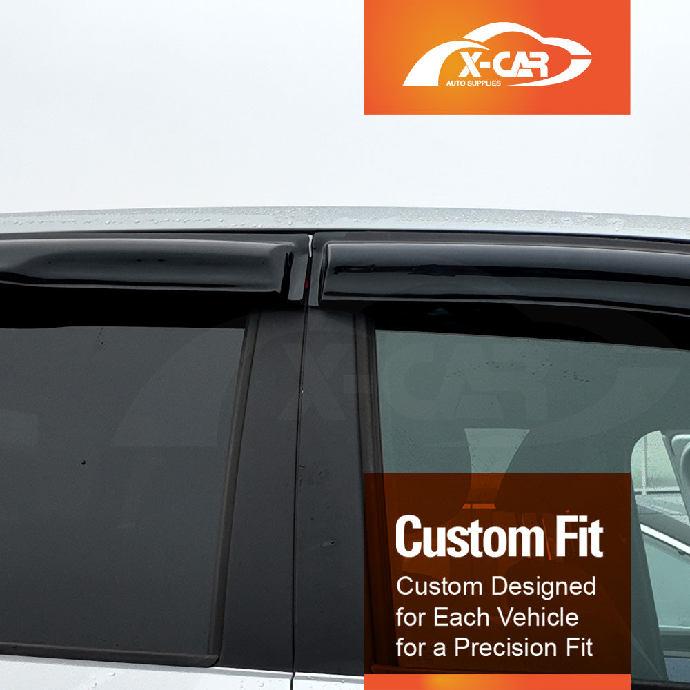 Premium Weathershields for Volkswagen Amarok 2009-2022 Dual Cab Car Weather Shields Wind Deflectors Window Sun Visor 4-Piece Set