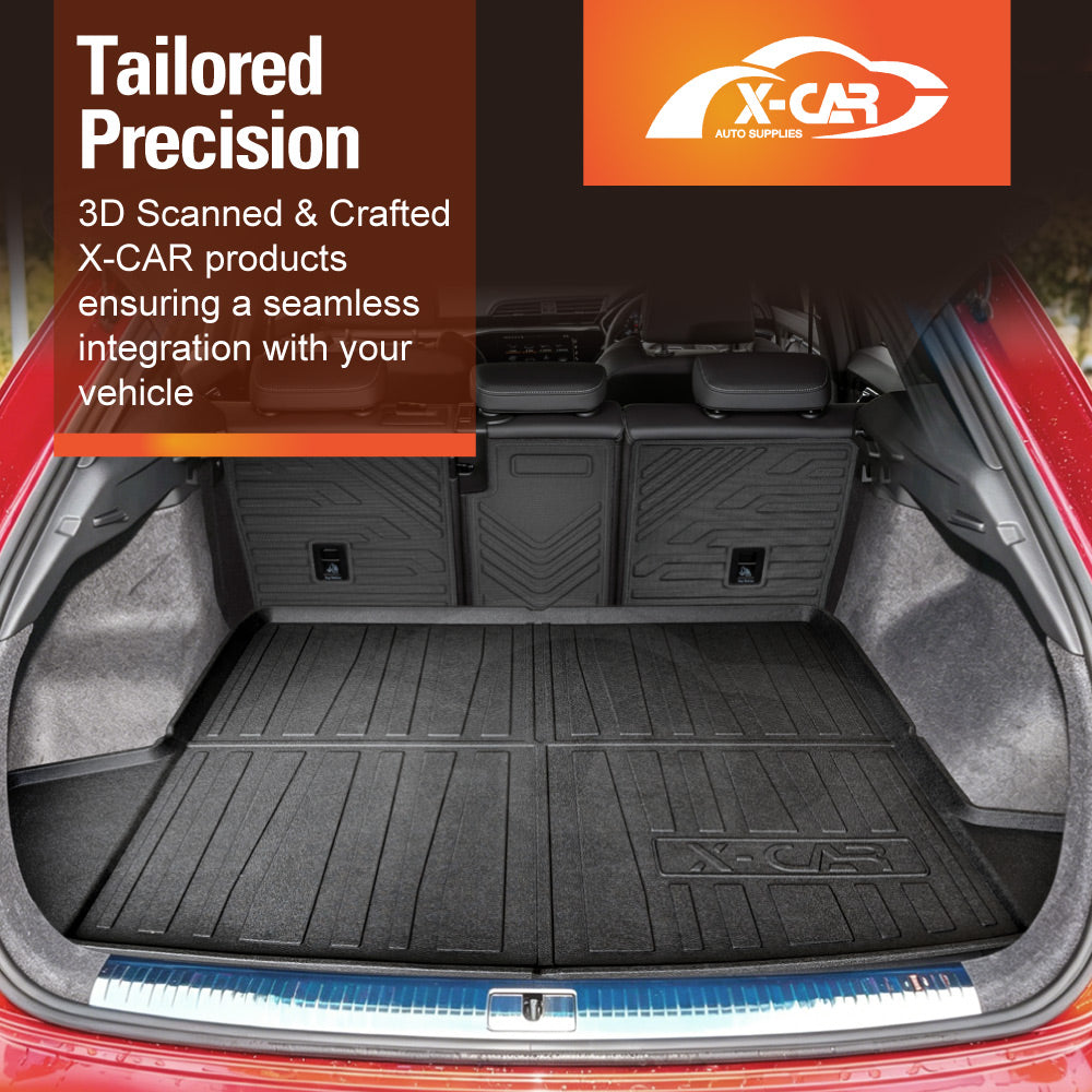 Boot Liner Kick Mats Set for Audi Q3 RS Q3 2019-2025 All Weather Heavy Duty Cargo Car Trunk Back Seat Protector Cover Liner