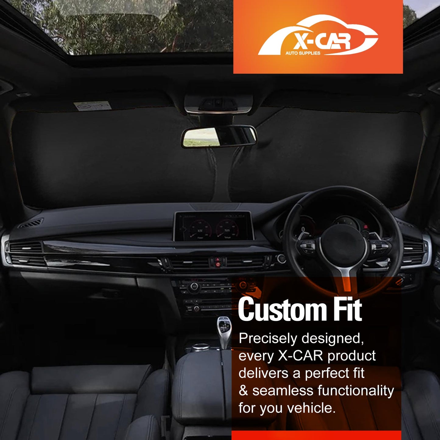 WindScreen Sun Shade for BMW X5 E70 2007-2013 Blocks UV Rays Foldable Custom Wind Screen Sun Visor Protector