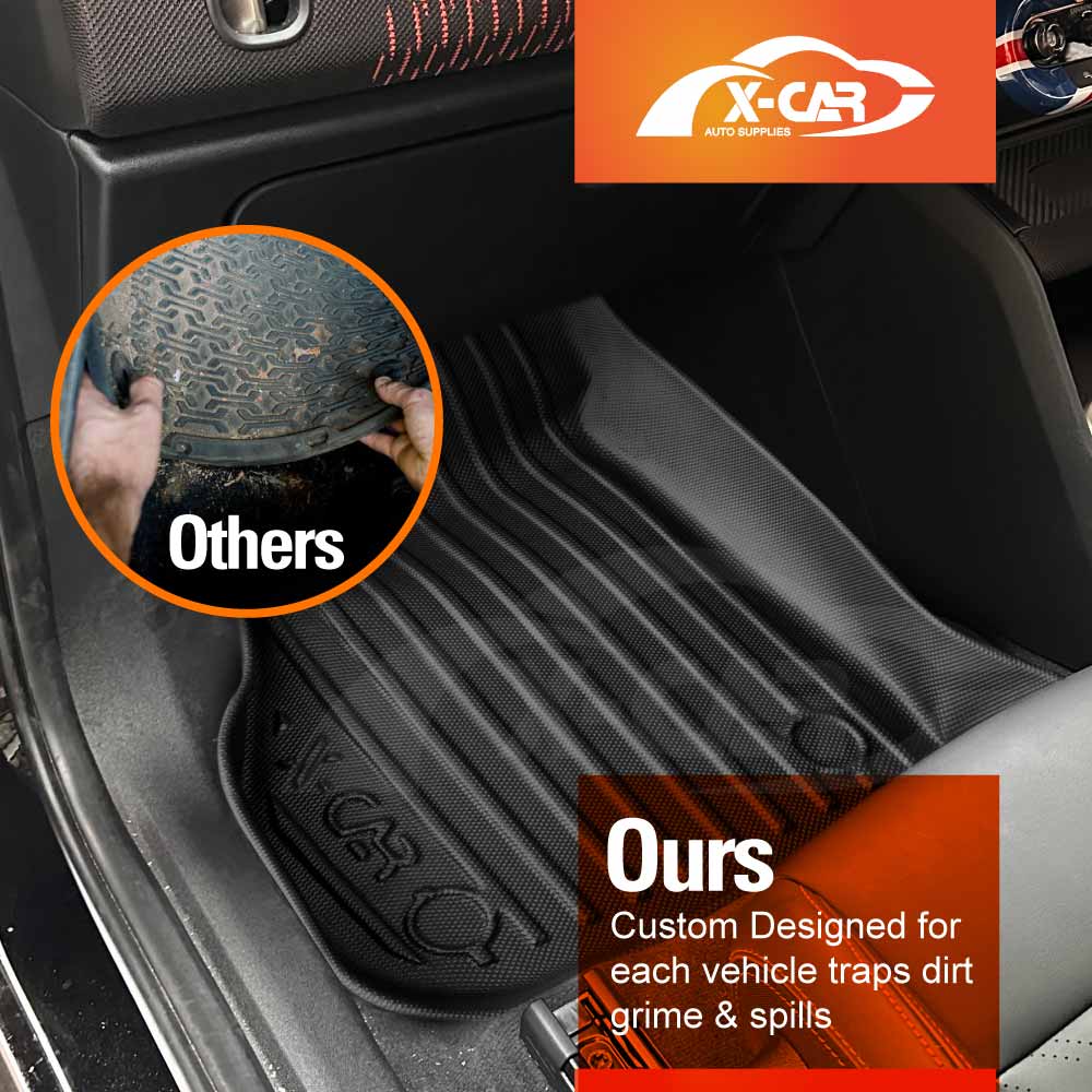 Floor Mats Boot Liner Set for BMW X2 U10 Series 2023-Onwards Heavy Duty All Weather Car Trunk Cargo Kick Back Seat Cover