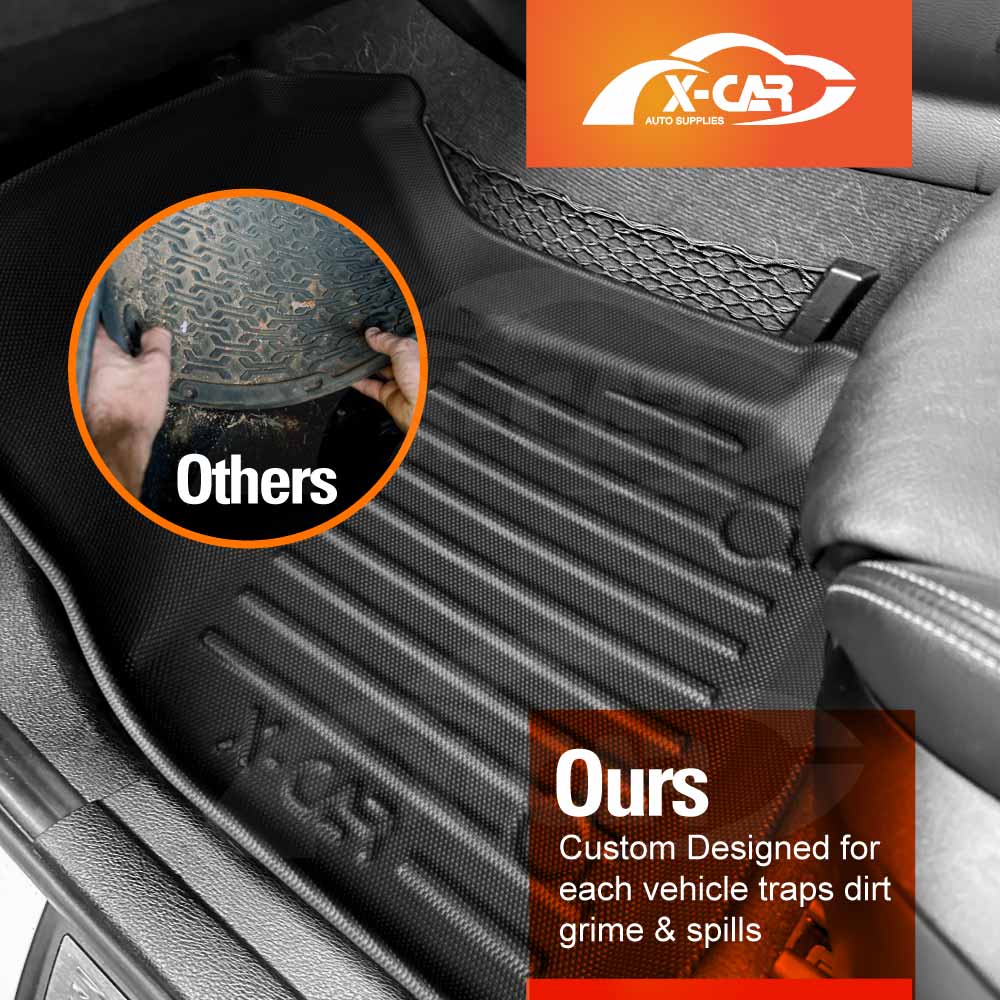 Floor Mats Boot Liner Set for BMW X3 2011-2017 F25 Series All Weather Heavy Duty Cargo Kick Mats Back Seat Protector Cover