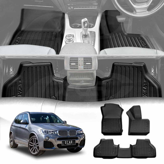 3D Floor Mats for BMW X3 2011-2017 F25 Series All Weather Heavy Duty Cargo Car Trunk Luggage Tray