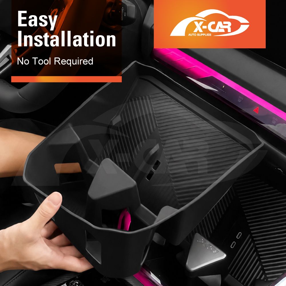 Wireless Charging Tray with Cup Holder for BMW X3 G45 2024-Onwards Centre Console Storage Organizer Phone Pad Interior Accessories