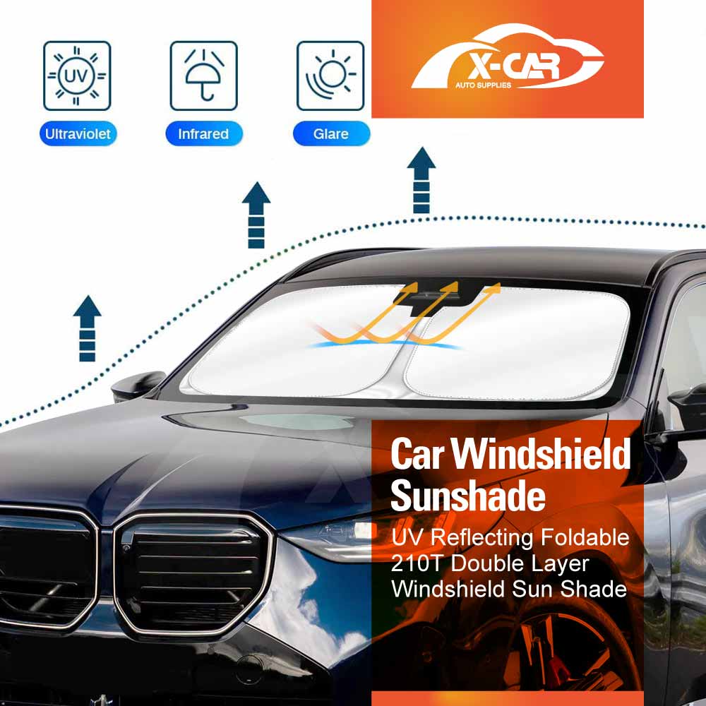 WindScreen Sun Shade for BMW X3 G45 Series 2024-Onwards Blocks UV Rays Sun Visor Protector Foldable Sunshade
