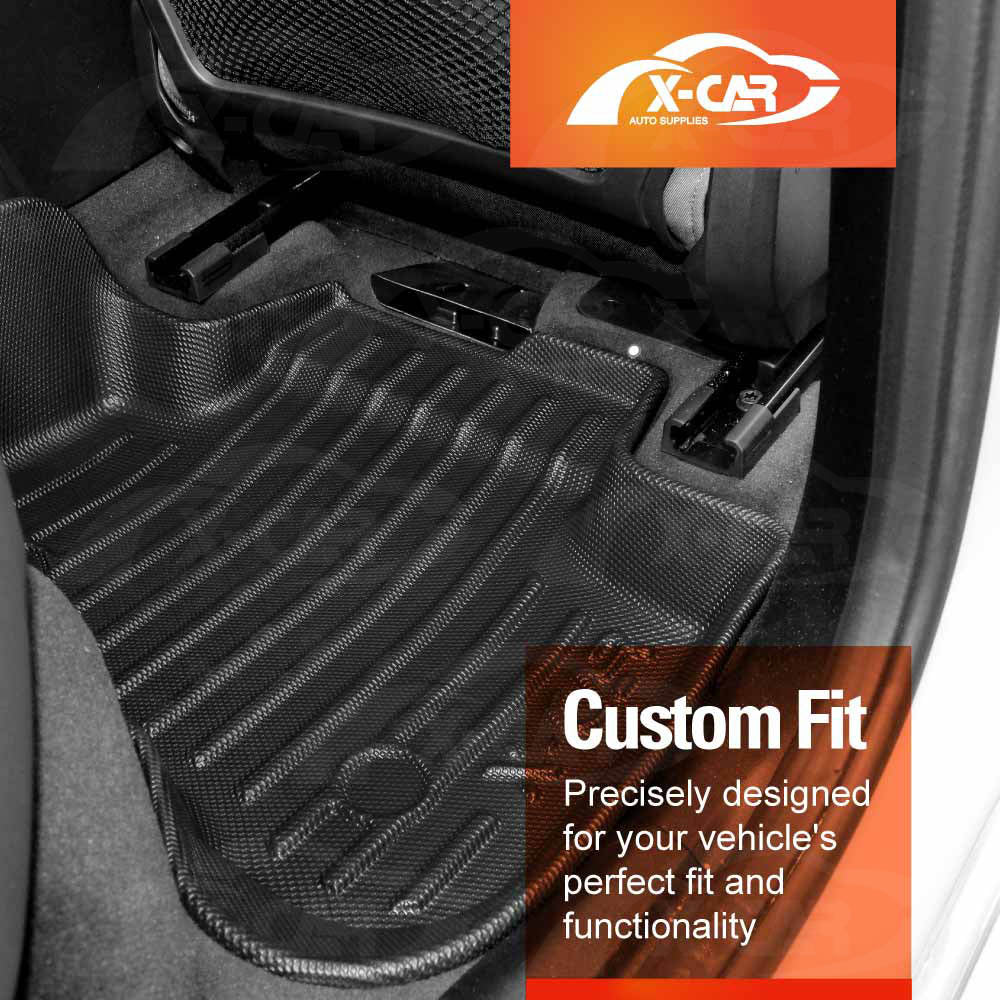 3D Floor Mats Boot Liner Set for BMW X3 G45 Series 2024-Onwards All Weather Heavy Duty Cargo Kick Mats Back Seat Protector Cover