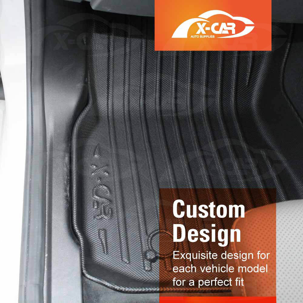 3D Floor Mats Boot Liner Set for BMW X3 G45 Series 2024-Onwards All Weather Heavy Duty Cargo Kick Mats Back Seat Protector Cover