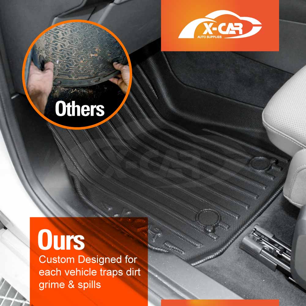 3D Floor Mats Boot Liner Set for BMW X3 G45 Series 2024-Onwards All Weather Heavy Duty Cargo Kick Mats Back Seat Protector Cover