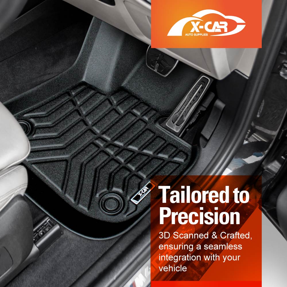 Floor Mat Boot Liner Back Seat Protector Combo for BMW BMW X3 M G01 F97 2017-2024 Heavy Duty Car Kick Mats Cover