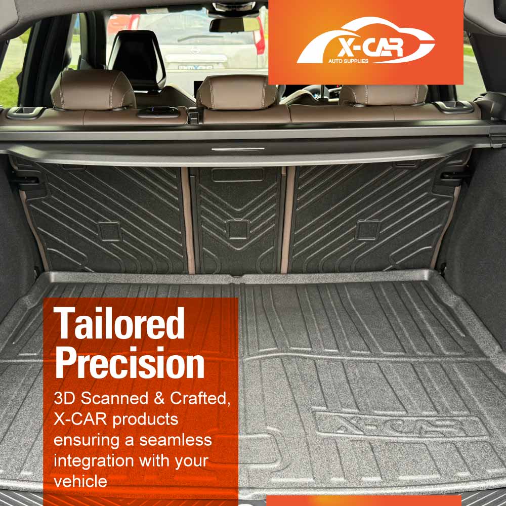Boot Liner Kick Mats Set for BMW iX3 2023-2025 All Weather Heavy Duty Cargo Car Trunk Back Seat Protector