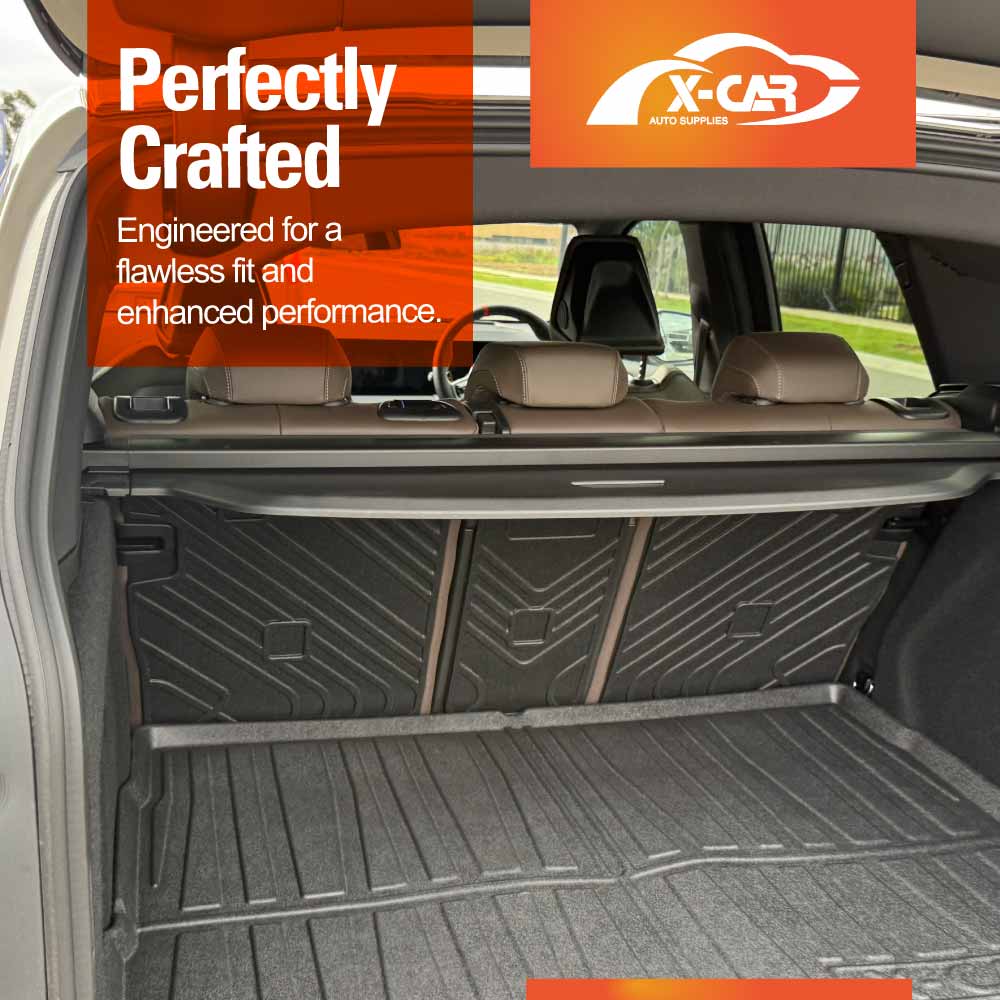 Boot Liner Kick Mats Set for BMW iX3 2023-2025 All Weather Heavy Duty Cargo Car Trunk Back Seat Protector
