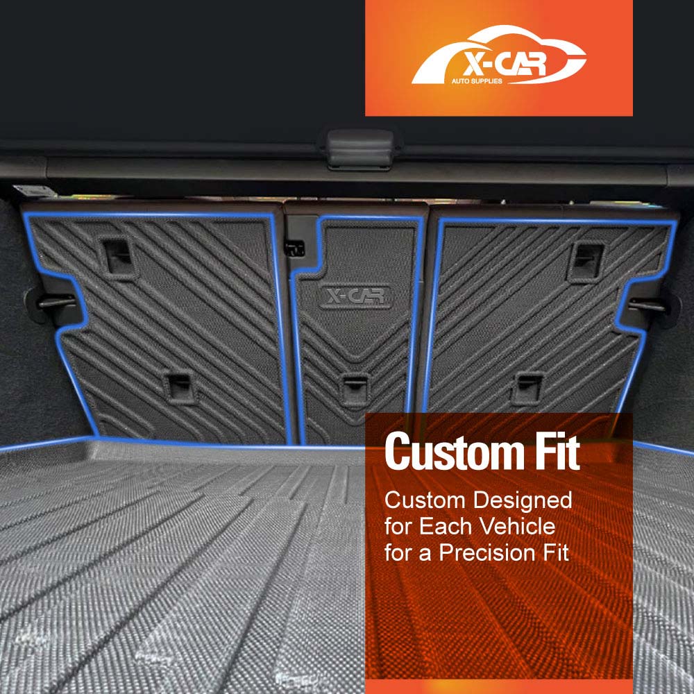 Floor Mat Boot Liner Back Seat Protector Combo for BMW BMW X3 M G01 F97 2017-2024 Heavy Duty Car Kick Mats Cover