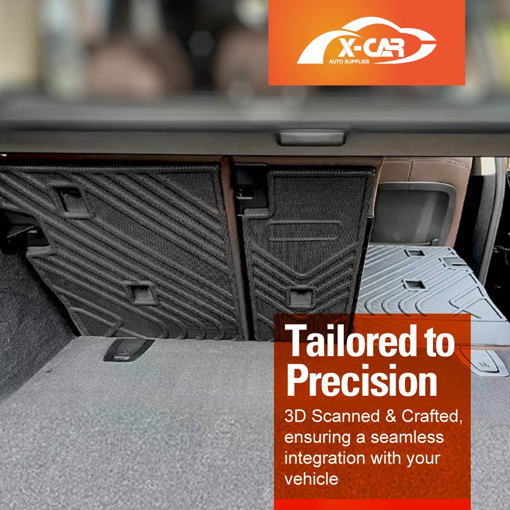 3D Floor Mats Boot Liner Set for BMW X3 G45 Series 2024-Onwards All Weather Heavy Duty Cargo Kick Mats Back Seat Protector Cover