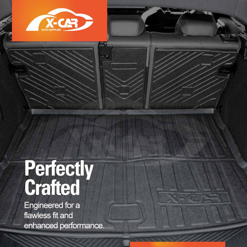 3D Floor Mats Boot Liner Set for BMW X3 G45 Series 2024-Onwards All Weather Heavy Duty Cargo Kick Mats Back Seat Protector Cover