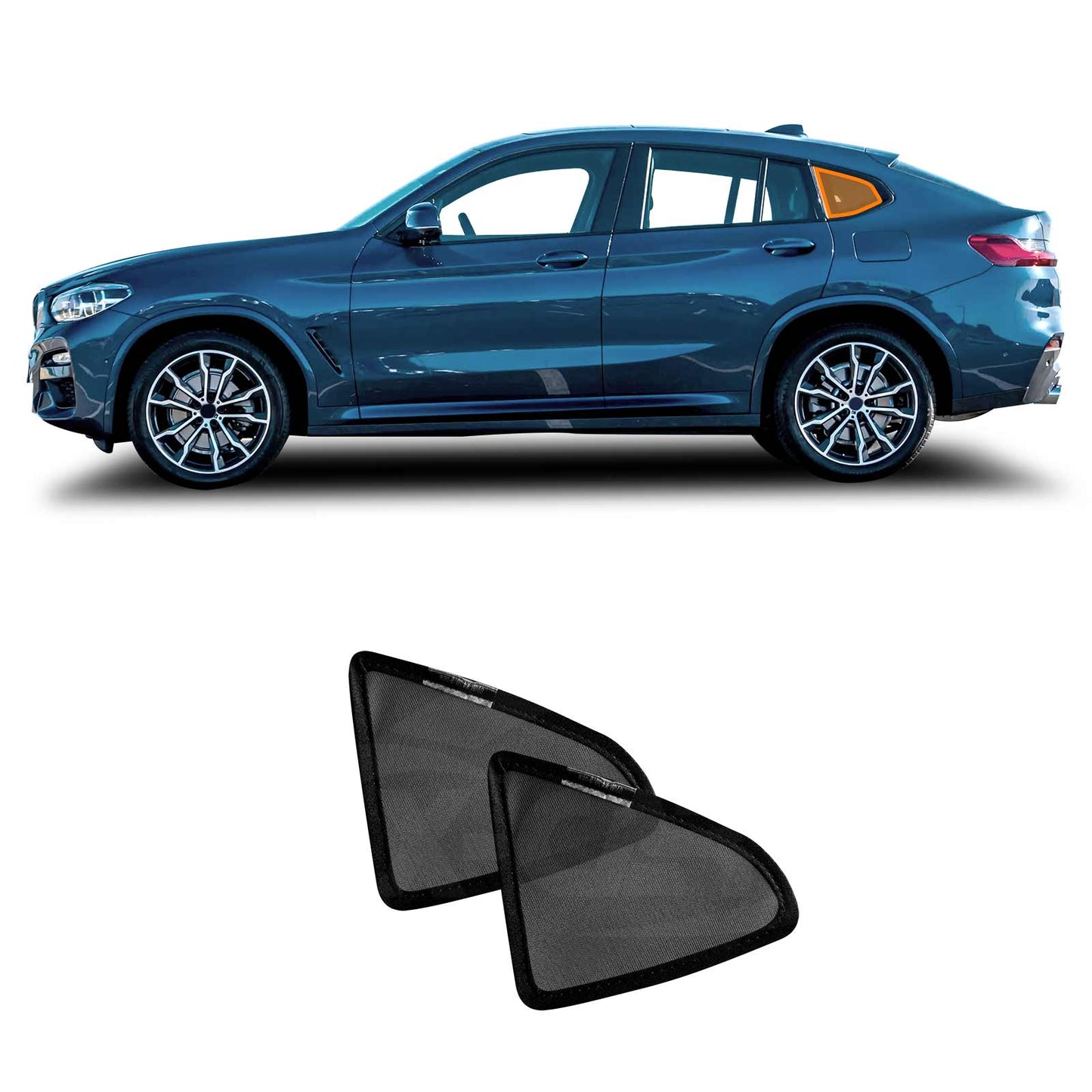 Port Window Sun Shade for BMW X4 G2 2018-2025 Car Sun Blind Mesh