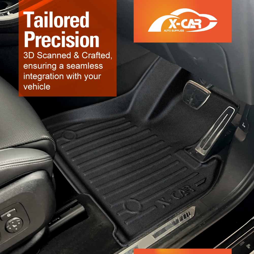 3D Floor Mats Boot Liner Set for BMW X5 X5M G05 F95 2018-Onwards All Weather Heavy Duty Cargo Car Trunk Luggage Tray