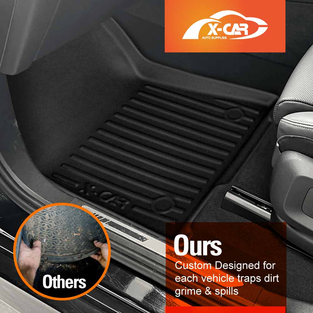 Floor Mat Boot Liner Back Seat Protector Set for BMW X5 X5M G05 F95 2018-Onwards Heavy Duty Car Kick Mats Cover