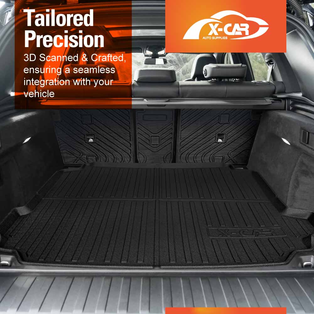 3D Floor Mats Boot Liner Set for BMW X5 X5M G05 F95 2018-Onwards All Weather Heavy Duty Cargo Car Trunk Luggage Tray
