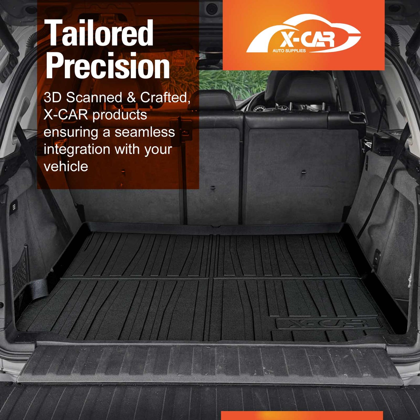 3D Floor Mats Boot Liner for BMW X5 F15 Series 2013-2018  All Weather Heavy Duty Cargo Car Trunk Luggage Tray Set