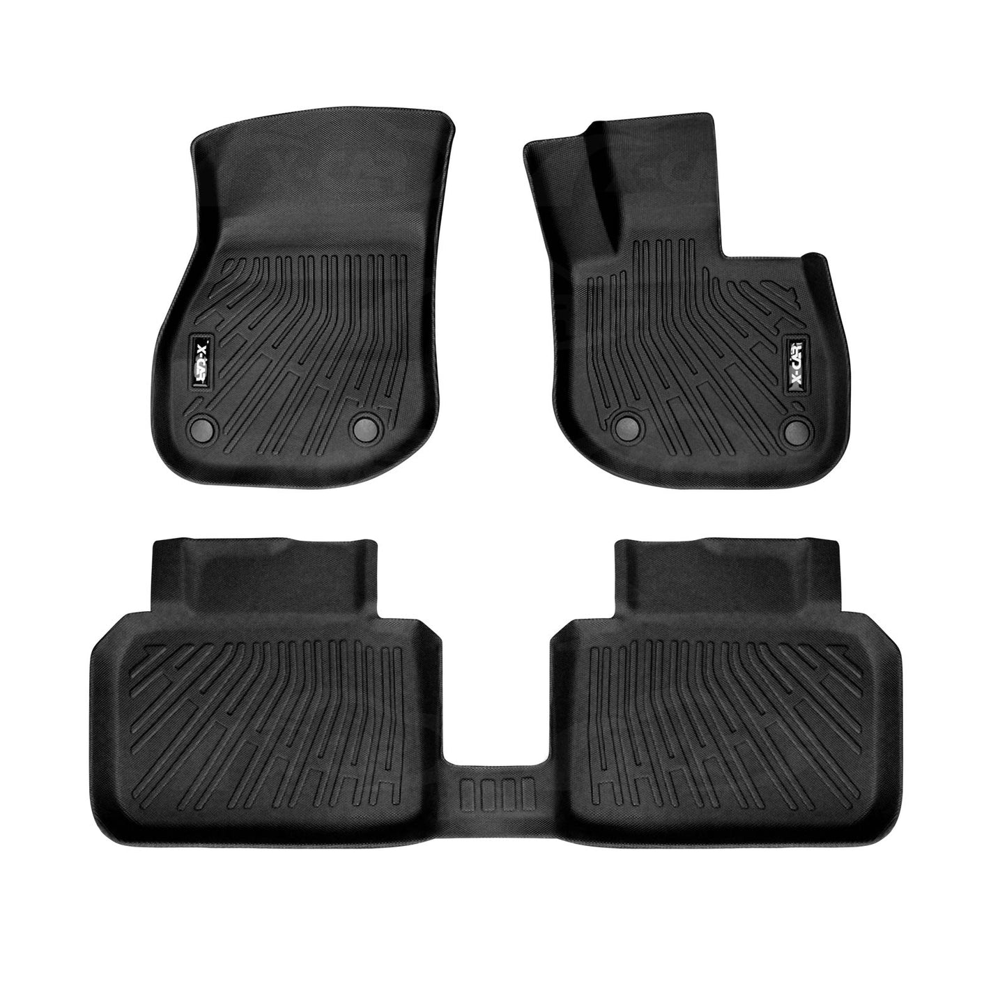 Floor Mats Boot Liner Set for BMW iX2 U10 Series 2024-Onwards Heavy Duty All Weather Car Trunk Cargo Kick Back Seat Cover