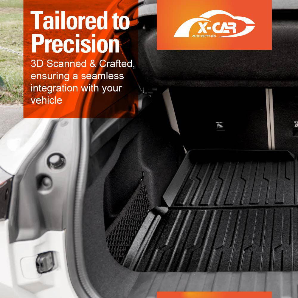 3D Floor Mats Boot Liner Set for BMW iX2 U10 Series 2024-Onwards All Weather Heavy Duty Cargo Car Trunk Luggage Tray