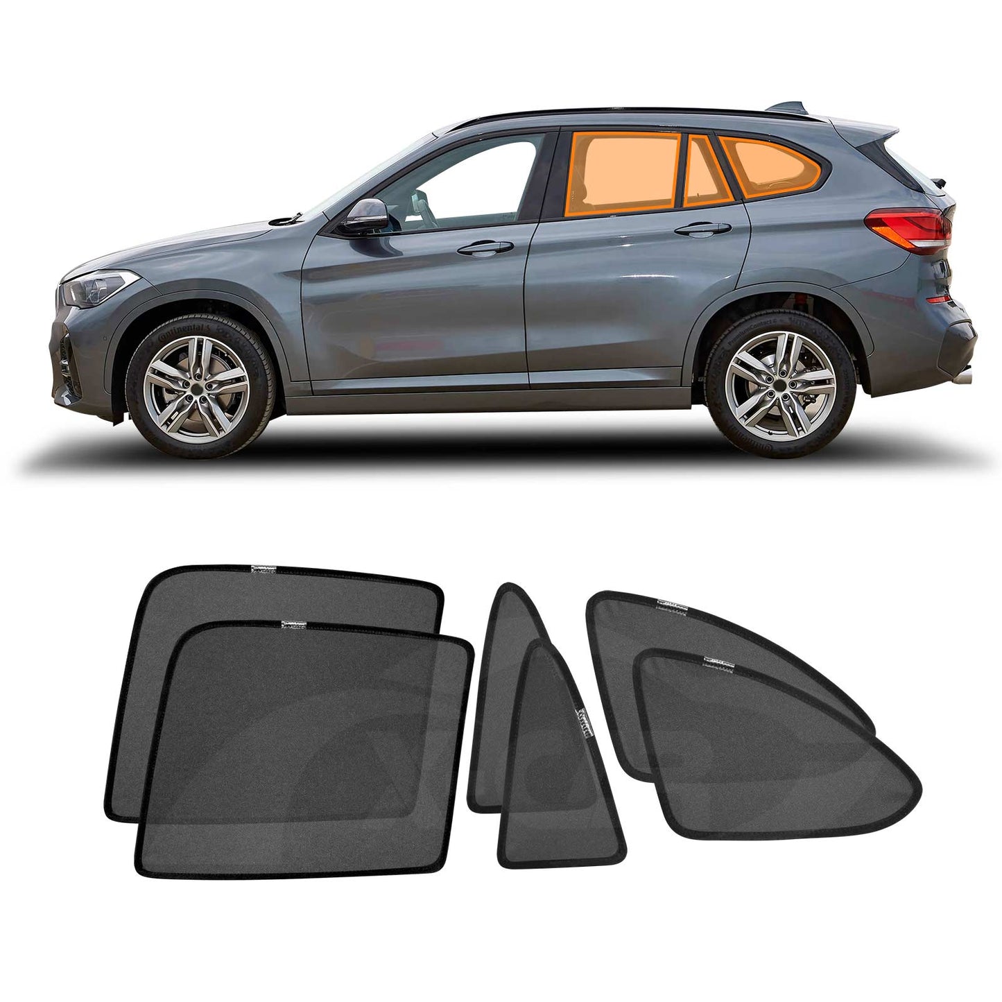 Rear Port Window Sun Shade for BMW X1 F48 Series 2nd Gen 2015-2022 Car Sun Blind Mesh