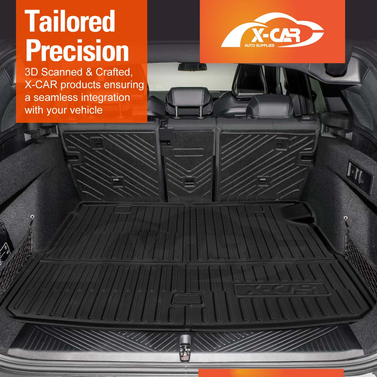 Boot Liner Back Seat Protector for BMW X3 G45 30e xDrive PHEV 2024-Onwards All Weather Heavy Duty Cargo Car Trunk Kick Mats