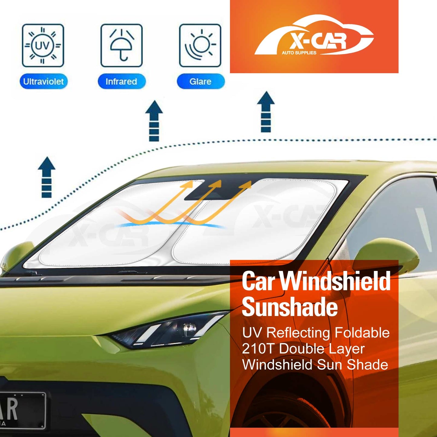 WindScreen Sun Shade for BYD ATTO1 ATTO 1 Hatch 2025-Onwards Blocks UV Rays Sun Visor Protector Foldable Front Sunshade