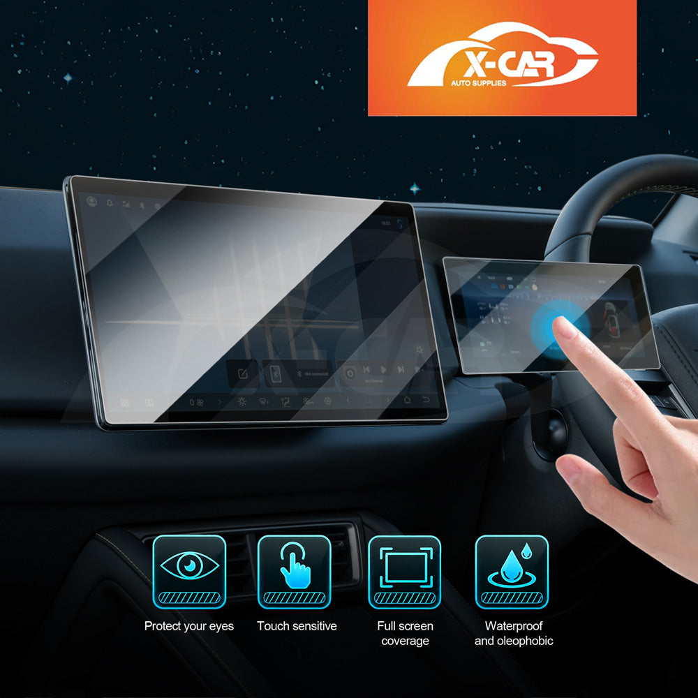 Tempered Glass Screen Protector Set for BYD Atto 2 Atto2 2025-Onwards Dash Centre Console Touchscreen Anti-Scratch Cover