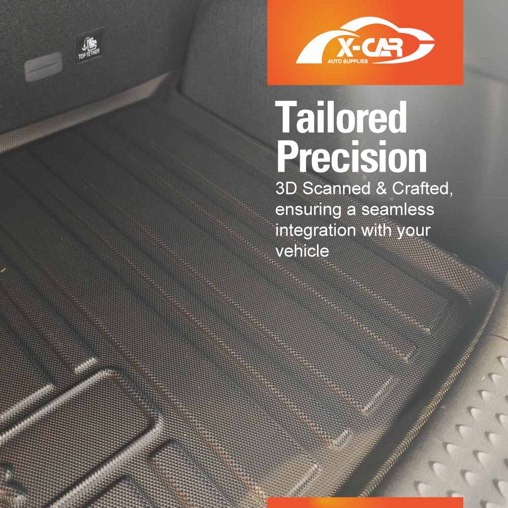 3D All-Weather Floor Car Cargo Trunk Kick Mats Boot Liner for BYD Dolphin 2023-2025 Accessories