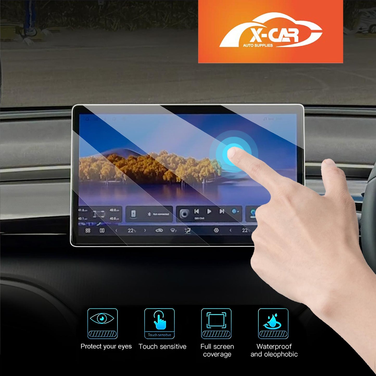 12.8-inch Tempered Glass Screen Protector for BYD Sealion 5 Sealion5 Premium 2026-OnwardsTouchscreen Anti-Scratch Cover Accessories