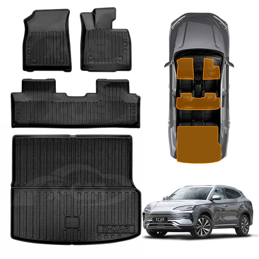 3D Floor Mats Boot Liner for BYD SEALION 6 SEALION6 2024-2025 All Weather Heavy Duty Cargo Car Trunk Luggage Tray