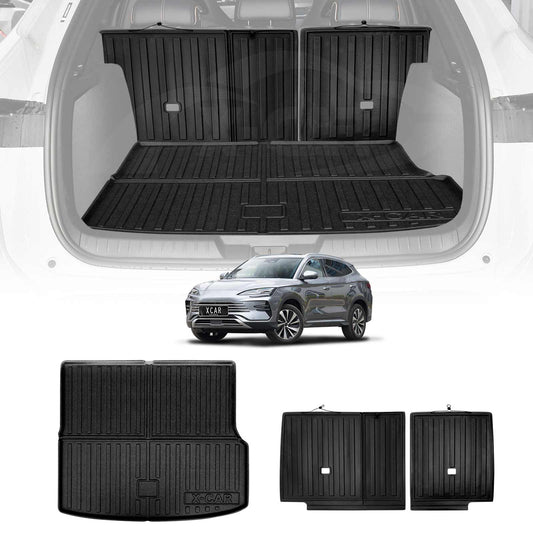 3D All Weather Boot Liner Back Seat Protector Combo for BYD SEALION 6 SEALION6 2024-2025 Heavy Duty Car Kick Mats Cover Cargo Trunk Mat