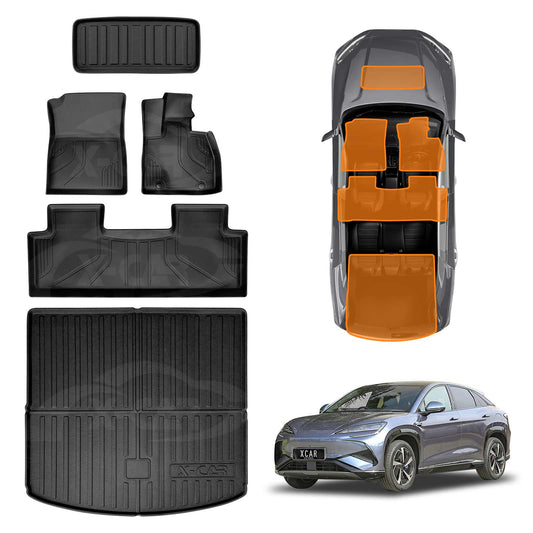 3D Floor Mats Boot Liner for BYD SEALION 7 SEALION7 2025-Onwards All Weather Heavy Duty Cargo Car Front Trunk Luggage Tray