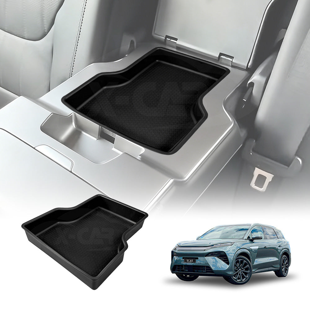 Rear Seat Armrest Organizer Tray for BYD SEALION 8 2026-Onwards Second Row Centre Console Storage Box Interior Accessories