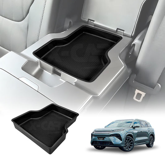 Rear Seat Armrest Organizer Tray for BYD SEALION 8 2026-Onwards Second Row Centre Console Storage Box Interior Accessories