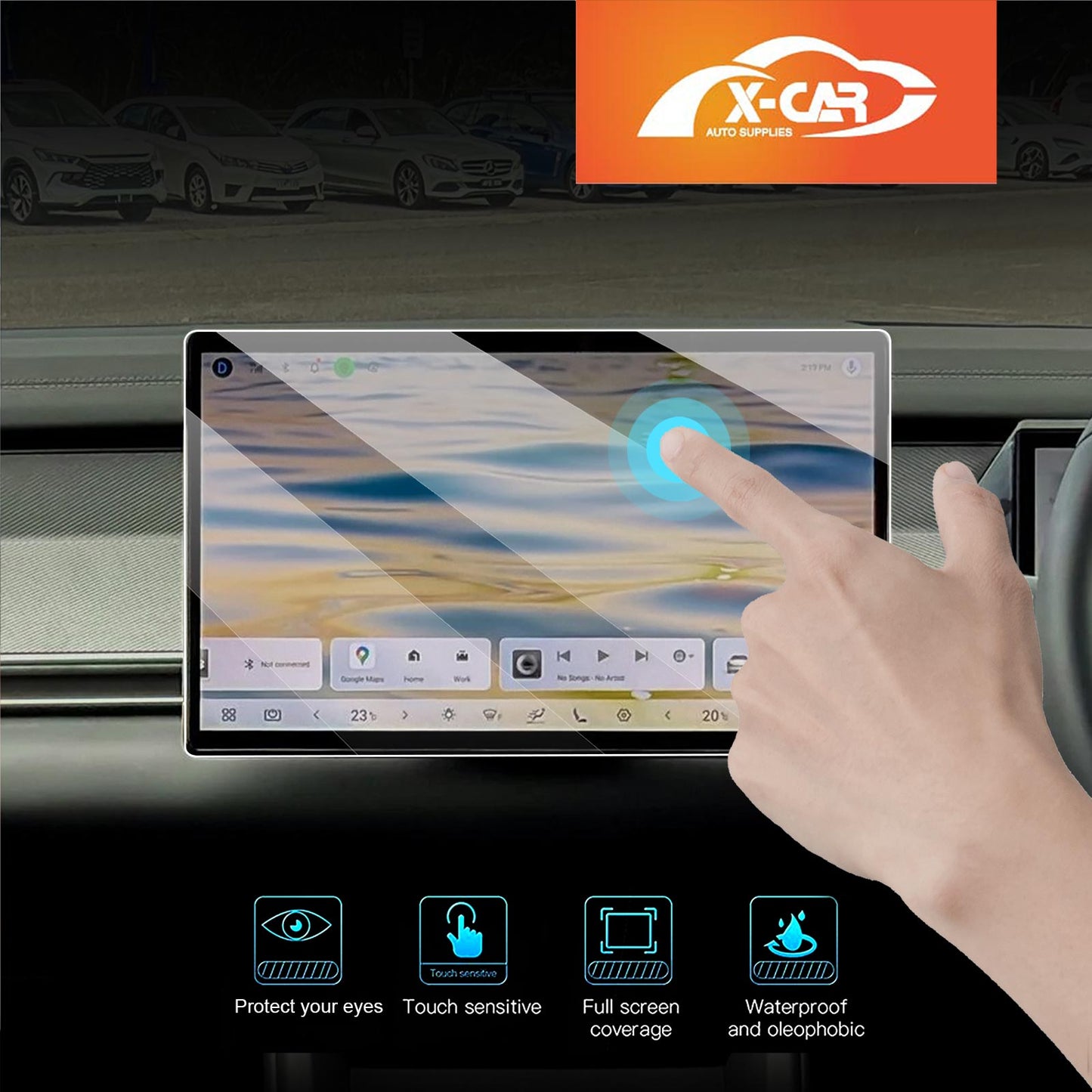 Tempered Glass Screen Protector Set for BYD SEALION 8 SEALION8 2026-Onwards Dash Centre Console Touchscreen Anti-Scratch Cover