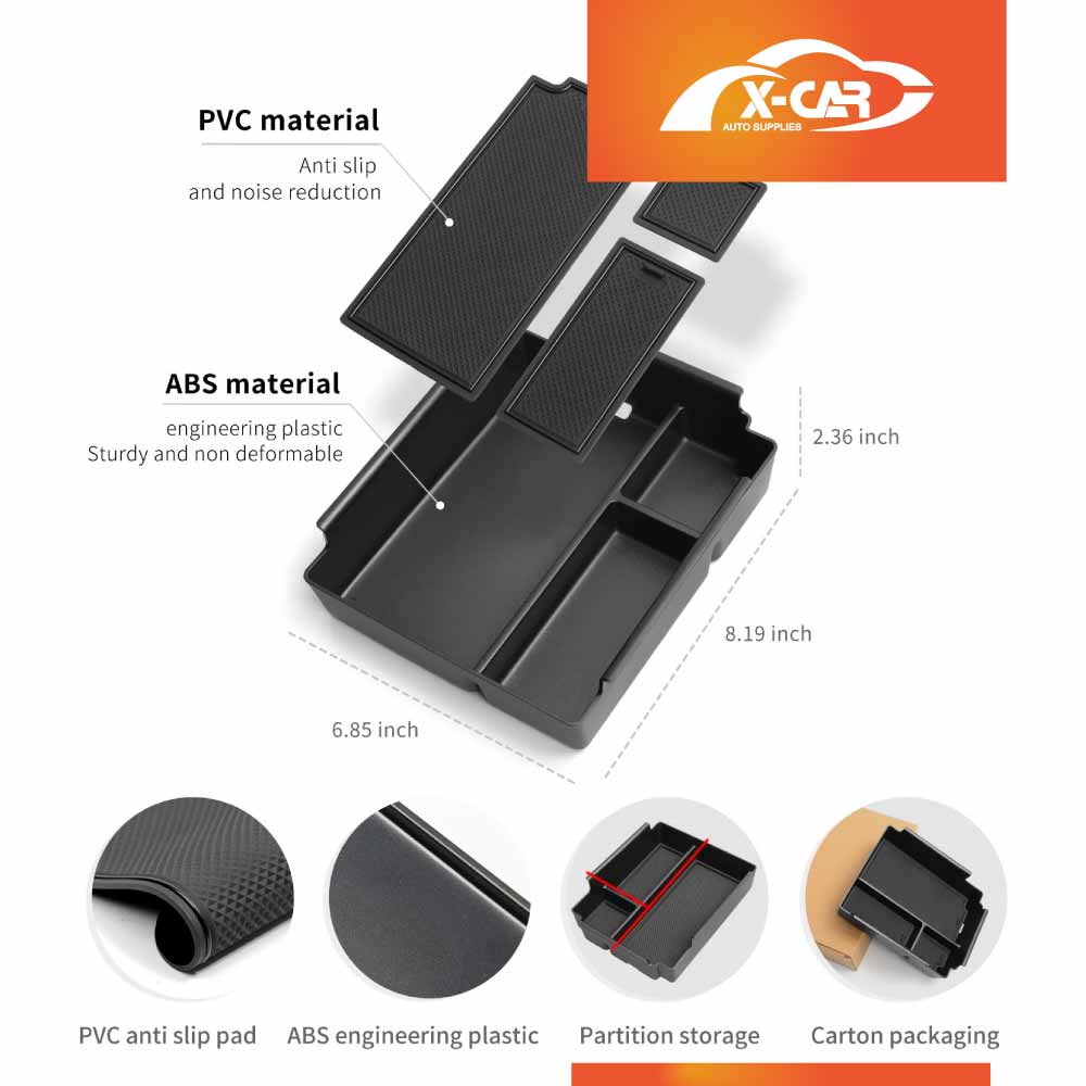 Center Console Organizer Set for BYD Shark 6 2024-Onwards Armrest Storage Box Tray Charging Mat Cup Holder Interior Accessories