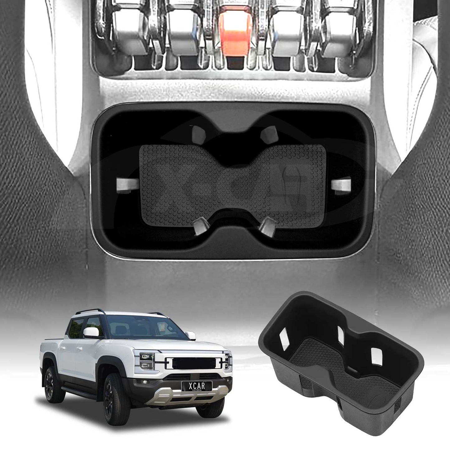 Cup Holder Insert for BYD Shark 6 2024-Onwards Centre Console Rubber Interior Accessories