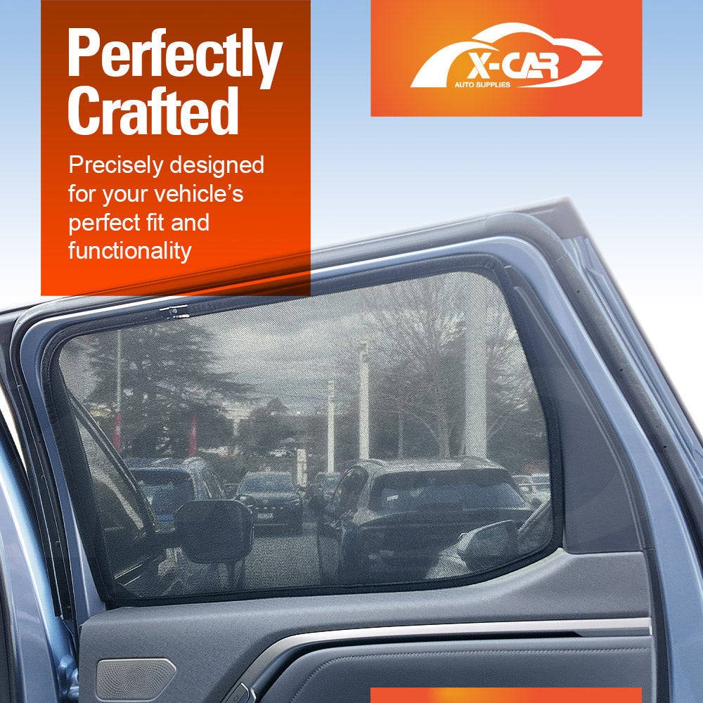 Rear Window Sun Shades for LDV Terron 9 Dual Cab 2025-Onwards UV Protection Car Sunshade Blind Mesh