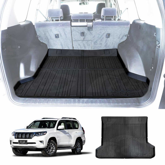 Cargo Rubber Waterproof Mat Boot Liner Cover Luggage Tray for TOYOTA PRADO 150 Series 5 Seater 2009-2024